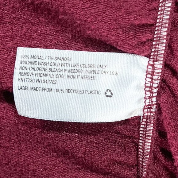 Women's Isabel Long Sleeve Maternity Sweatshirt | Dark Red | Cowl Neck | Medium - Picture 10 of 10